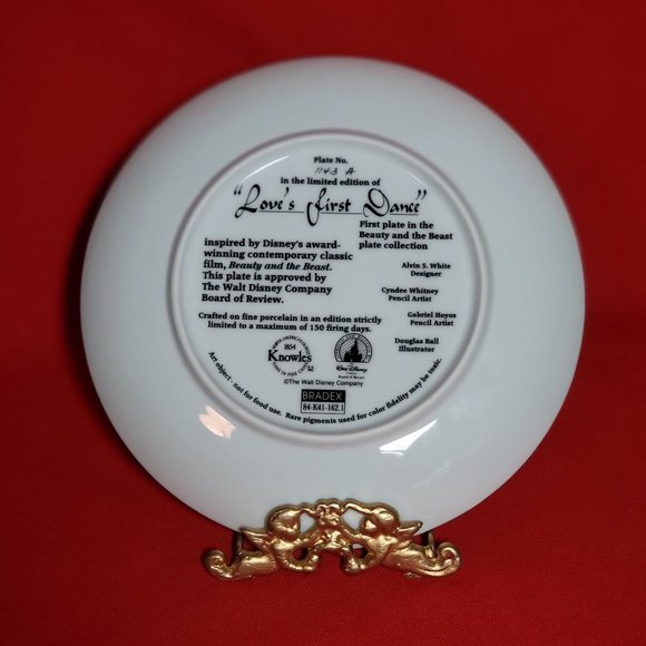 Decorative Plate Loves First Dance Disneys Beauty And The Beast Collector Plate - Picture 11 of 12